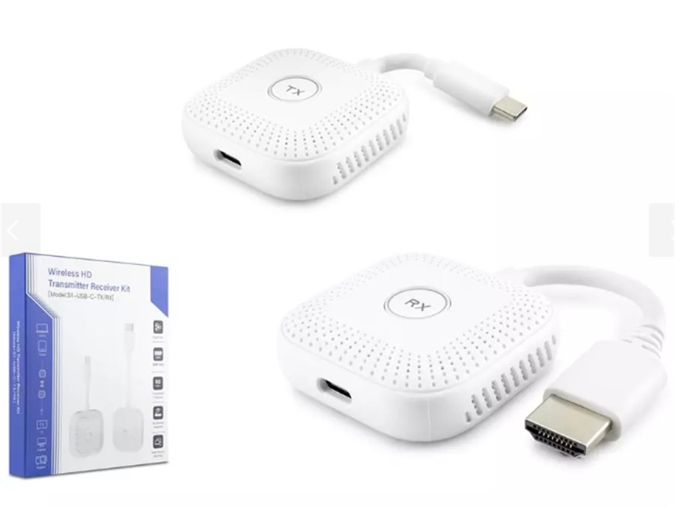 Hadron HDX1385 50mt Type-C Tx - Hdmi Rx Extender Kablosuz 1080p (Tv-Tablet-Projektör)  