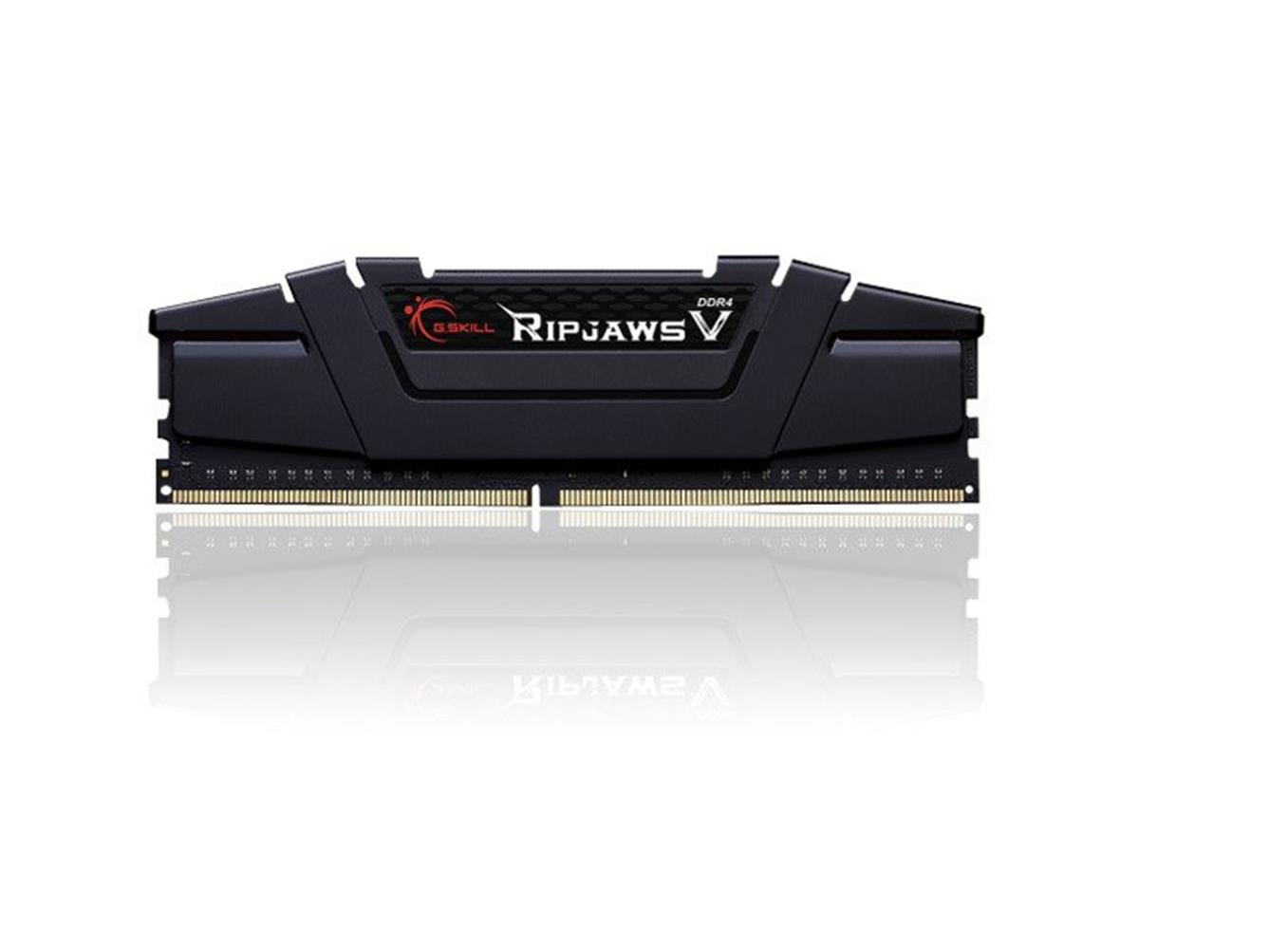 GSkill 8GB RipjawsV Siyah DDR4 3200Mhz CL16 1.35V Tek Modül Ram F4-3200C16S-8GVKB Soğutuculu Pc Ram