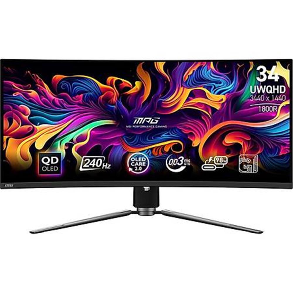 Msi 34" Mpg 341CQPX QD-OLED 3440x1440 240Hz 0.03 ms HDMI DP Type-C True Black Gaming Monitör