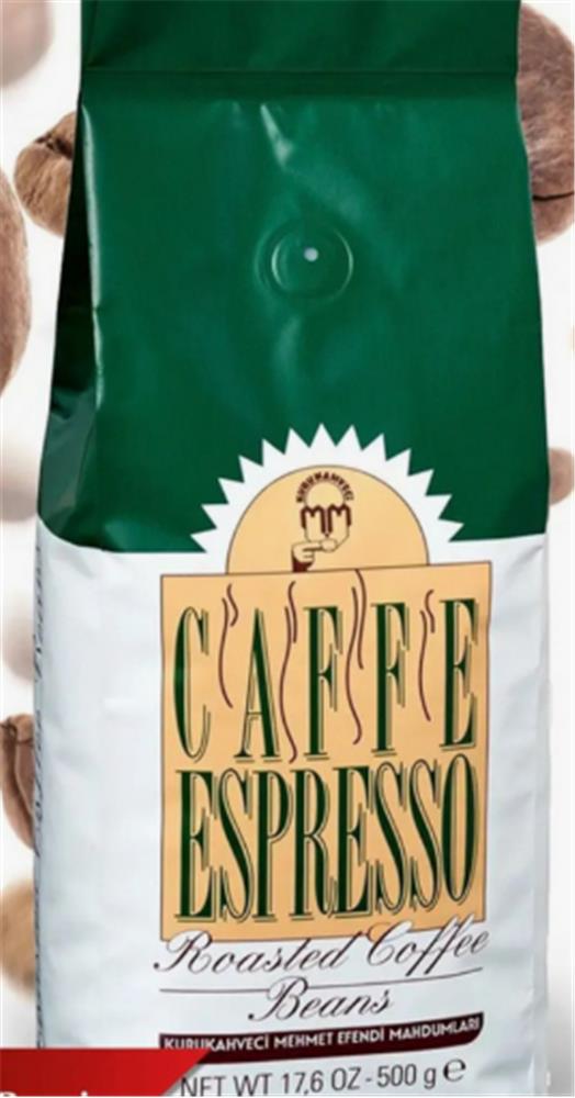 Mehmet Efendi 500Gr Cafe Espresso Çekirdek Roasted Coffee No1 