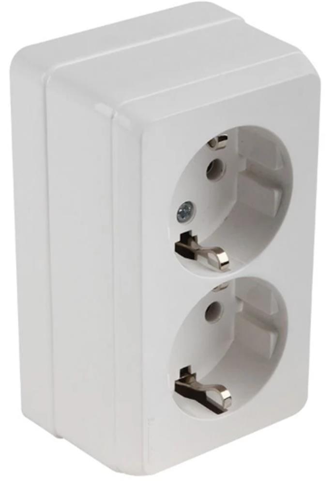 Mutlusan Bron Sıva Üstü İkili Topraklı Priz Beyaz (2160 202 0201)