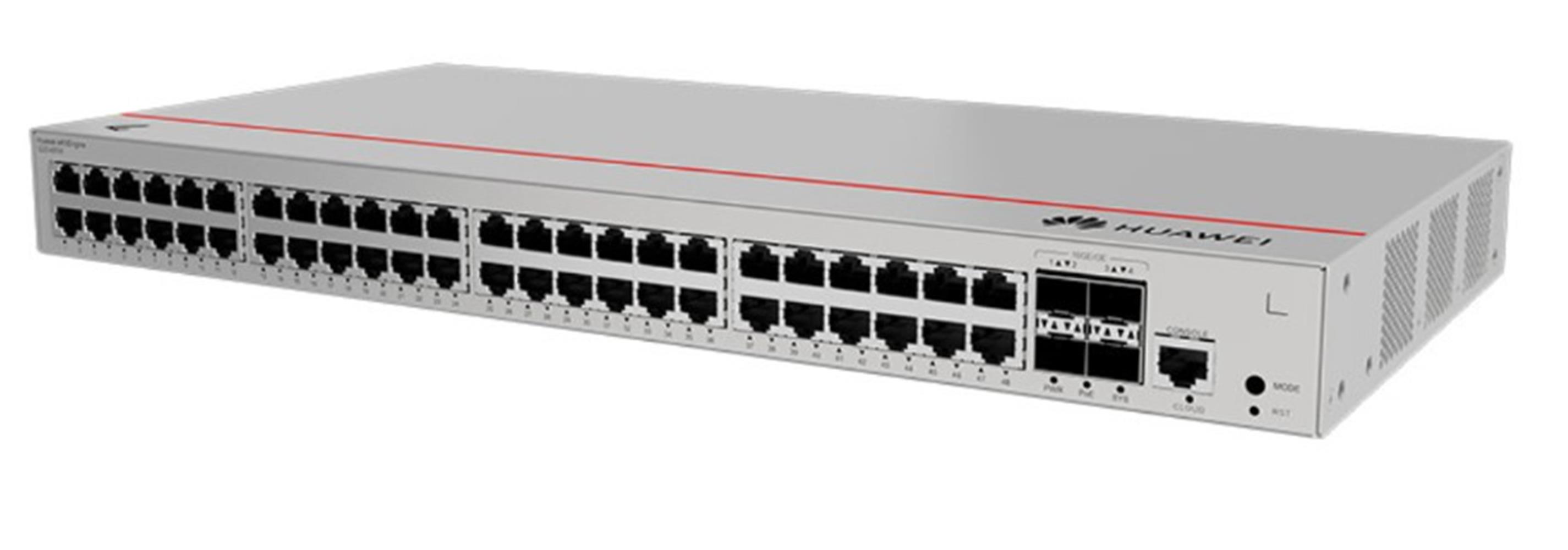 Huawei Ekitengine S220-48P4X 48GE PoE+ Port (380W), 4x 10G SFP+ Yönetilebilir Switch