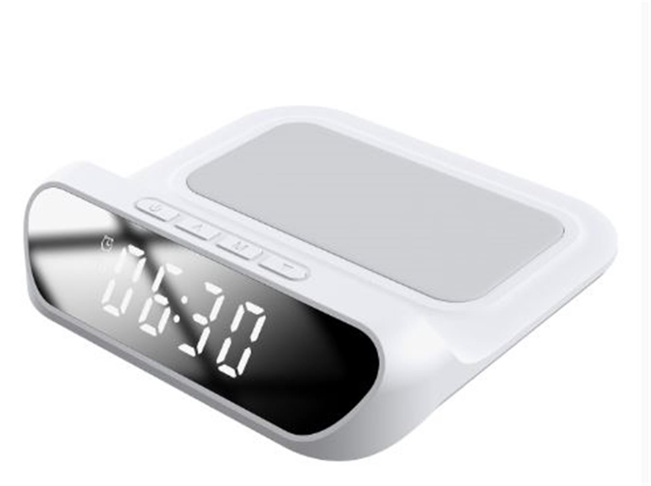 S-link SL-CW18 Beyaz Telefon Uyumlu 15W LCD Ekran Double Alarmli Kablosuz Şarj Cihazı