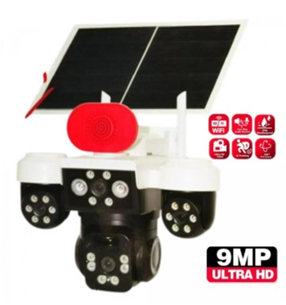 Apronx APX-WP296 9mp 3.6mm Üç Kameralı Wifi + Solar 