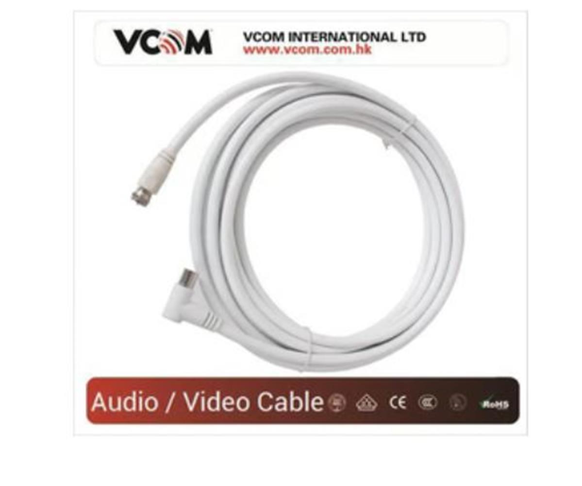 Vcom CV612 3mt Analog Tv RG6 Uydu Kablo 