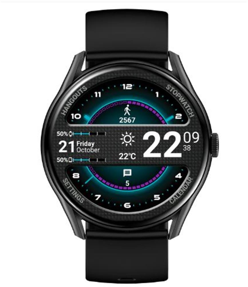 S-link W1 Clarity GloryFit + Bluetooth Uyumlu 1.43 Amoled Ekran 300mAh Bataryalı Siyah Akıllı Saat