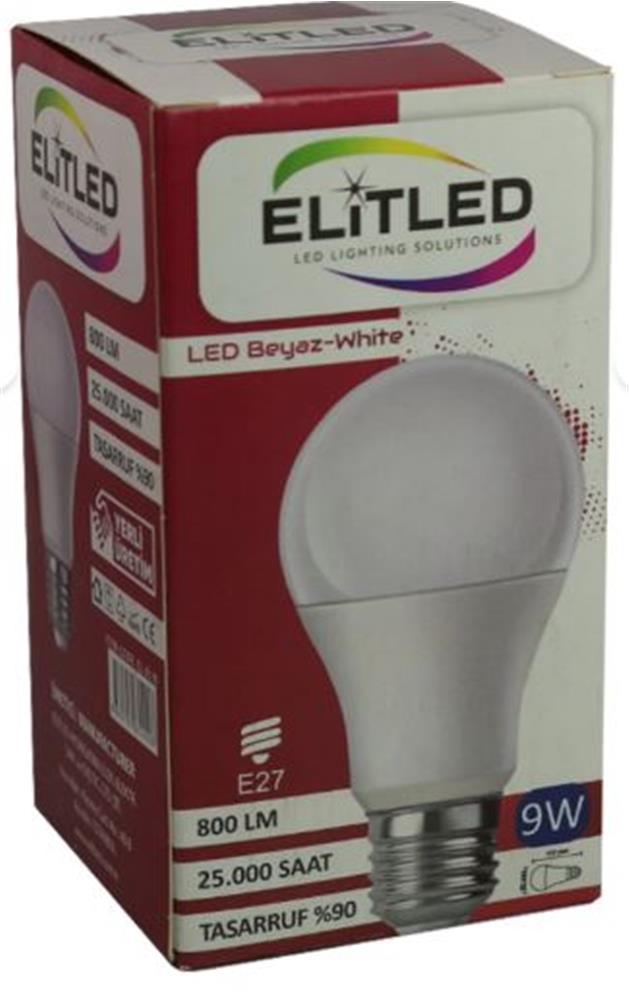 ELİTLED 9W SARI LED AMPUL 