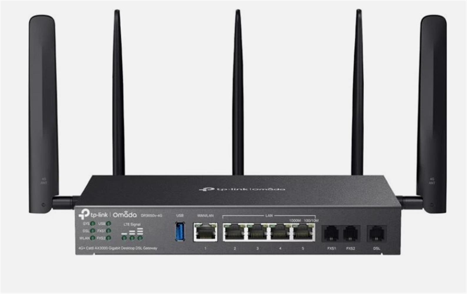 TP-Link Omada DR3650v V1 Gateway 1GbE Wi-Fi 6 2.4 GHz, 5 GHz 