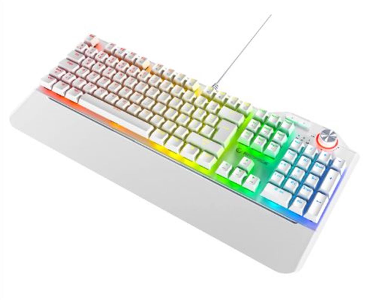 Rampage Hydra R6 Full Color RGB LED Beyaz Gaming Pro Red Switch Q Aluminyum Kaplama Mekanik Klavye