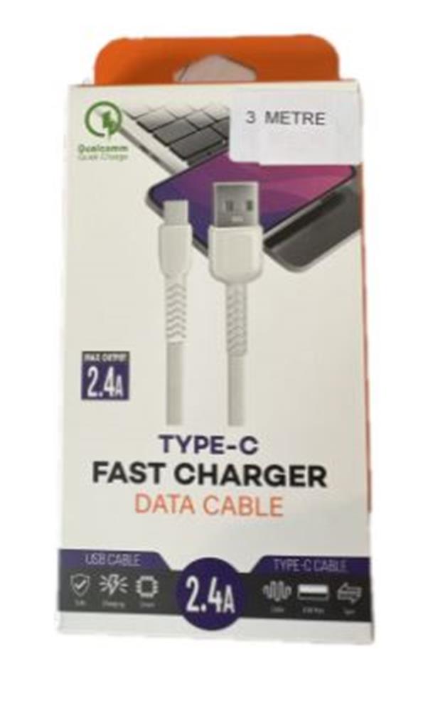 Elba MT-DT2MT 3  Metre Type-c Data Kablosu 