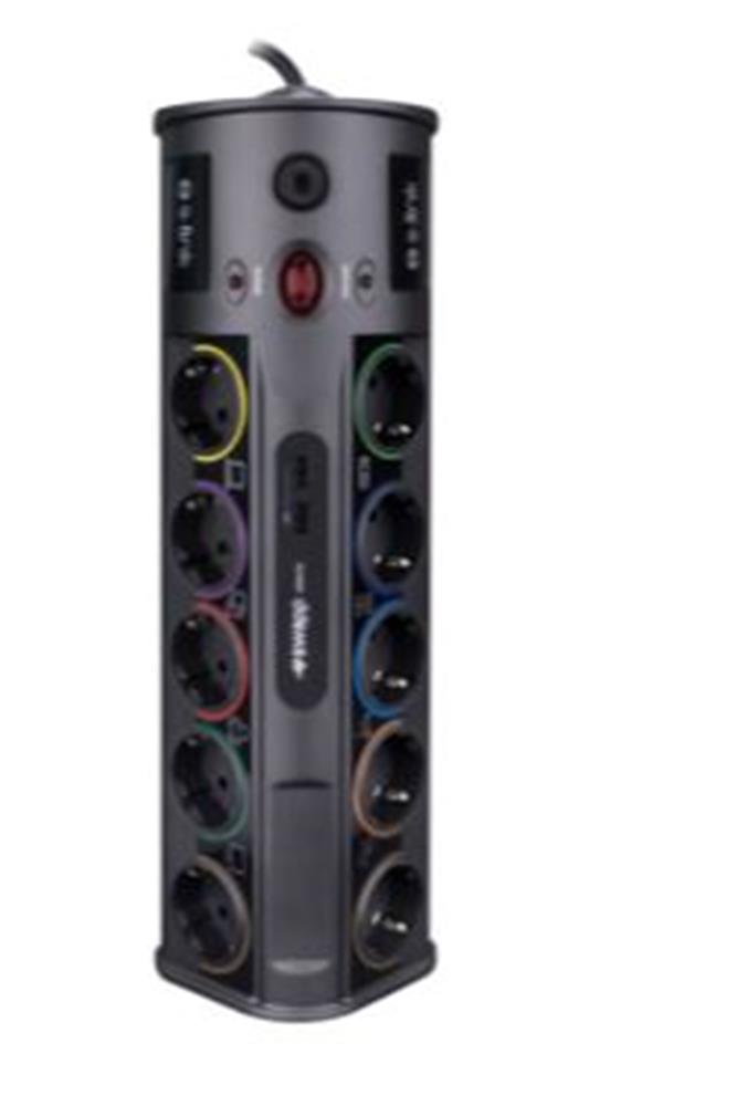 S-link SPG3-J-5 1.5m 306Joule 5Li Akım Kor.Siyah Priz