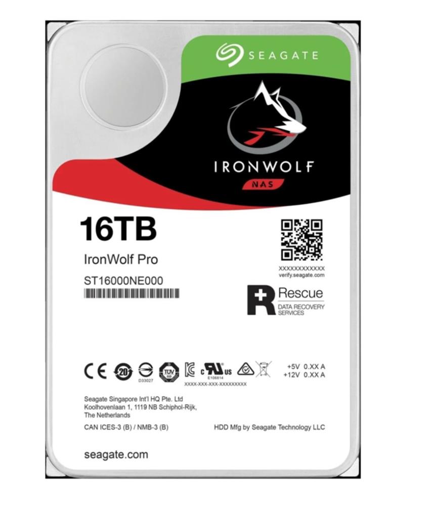 Seagate 16TB IronWolf ST16000NE000 SATA 3.0 7200 RPM 3.5" Nas Harddisk (İthalat)