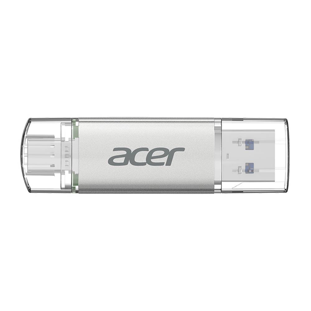 Acer 128GB USB 3.2 UT300-128GB USB-A+USB-C Çift Taraflı Metal Flash Bellek