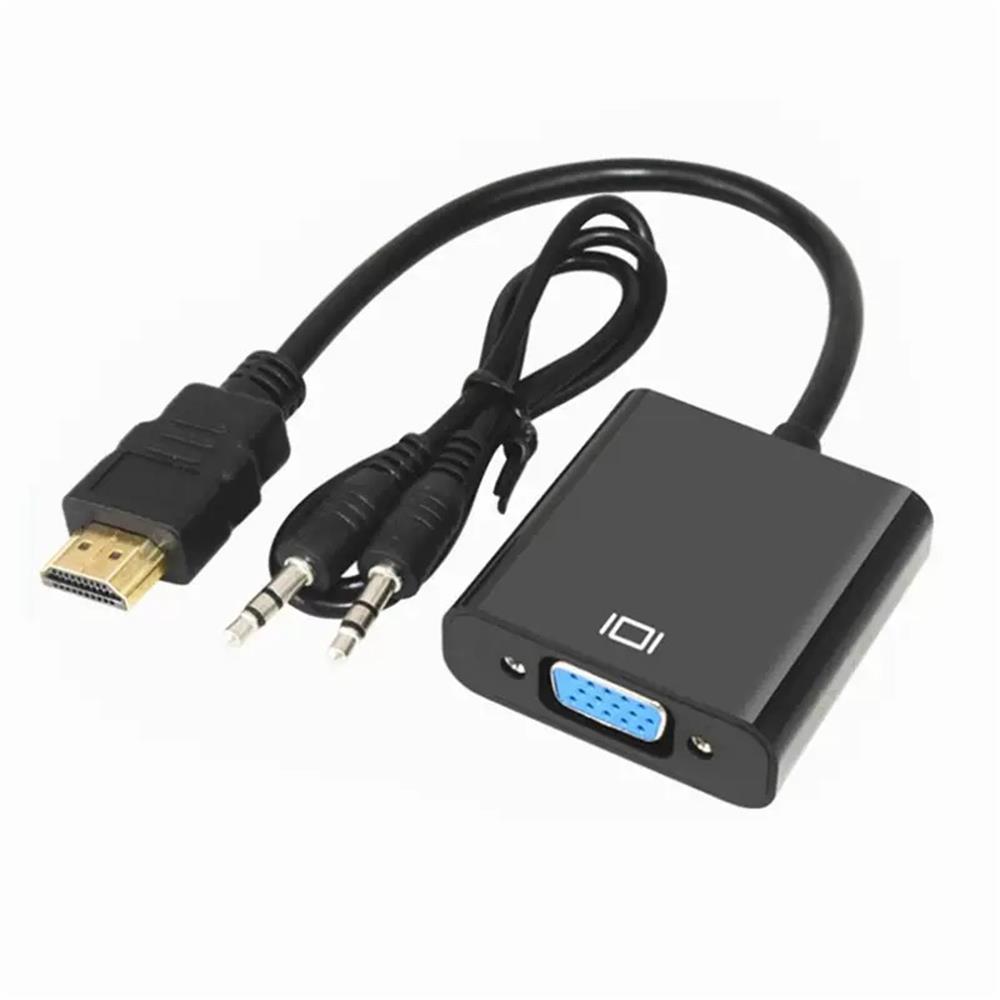 Vcom CG590-B-0.15 Siyah Hdmi Erkek To Vga Dişi+Ses Kablosu Dönüştürücü