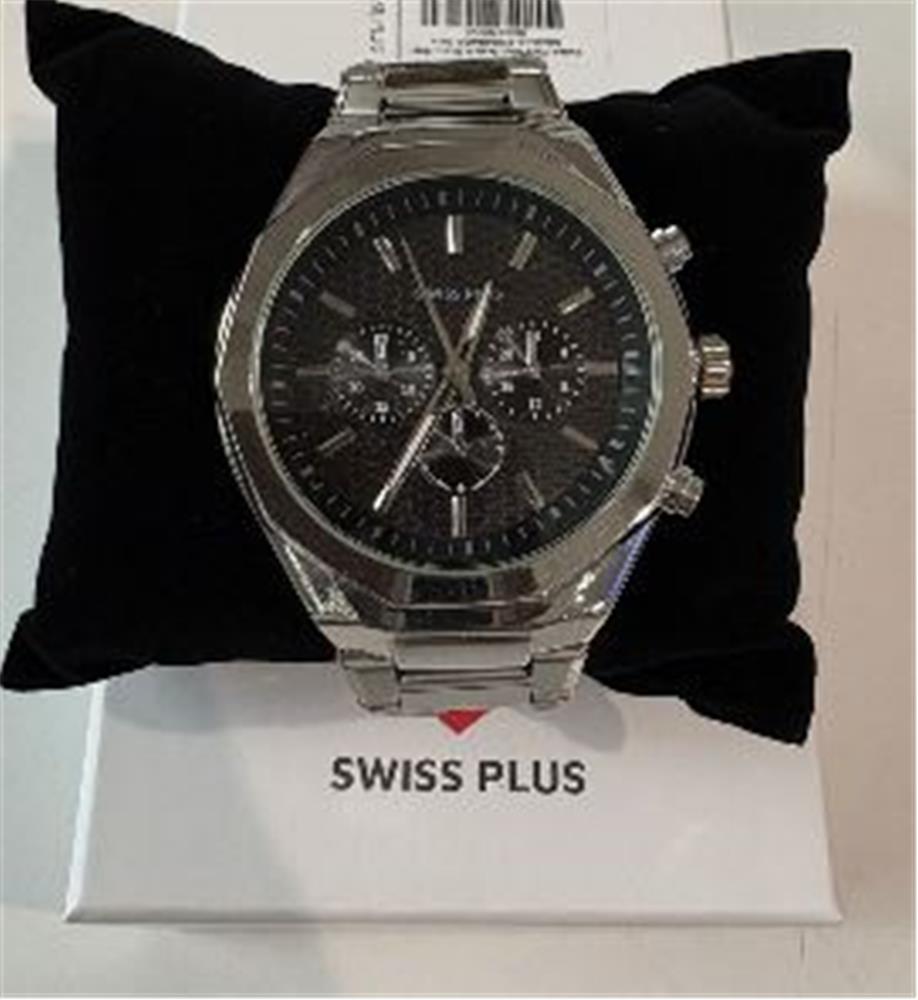 Swiss Plus Man Watch Basic Seri Model-4 ST3503AGS Plus Black-Silver