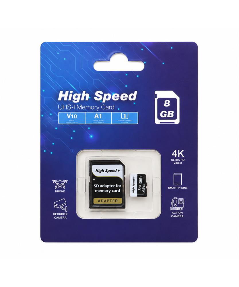 ELBA High Speed 8GB A1 V10 U1 Micro Hafıza Kartı Class10