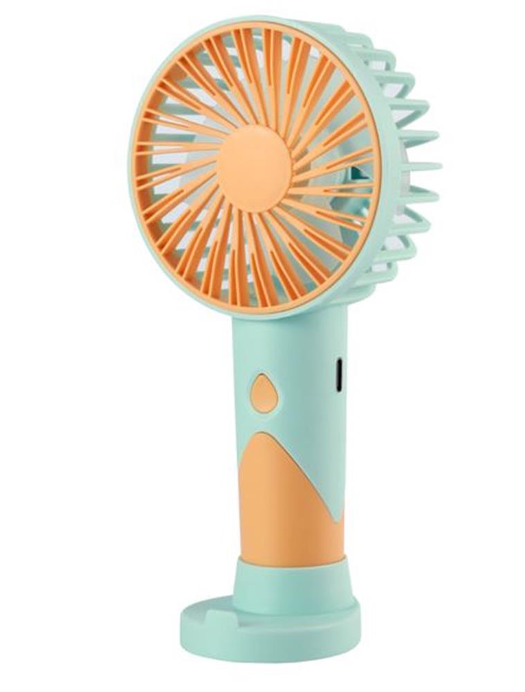 Feny FN-F20 Mavi-Turuncu Minifan Kademeli Ultra Sessiz Şarjlı Taşınabilir 500Mah Mini El Fanı