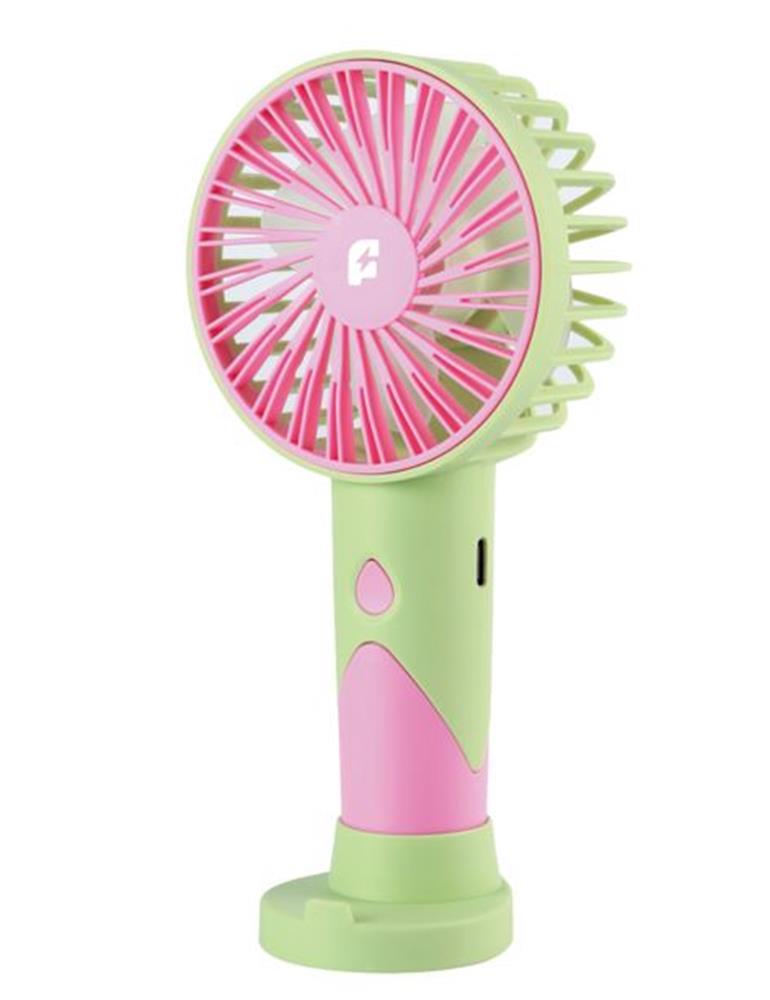 Feny FN-F20 Yeşil-Pembe Kademeli Ultra Sessiz Şarjlı Taşınabilir 500Mah Mini El Fanı