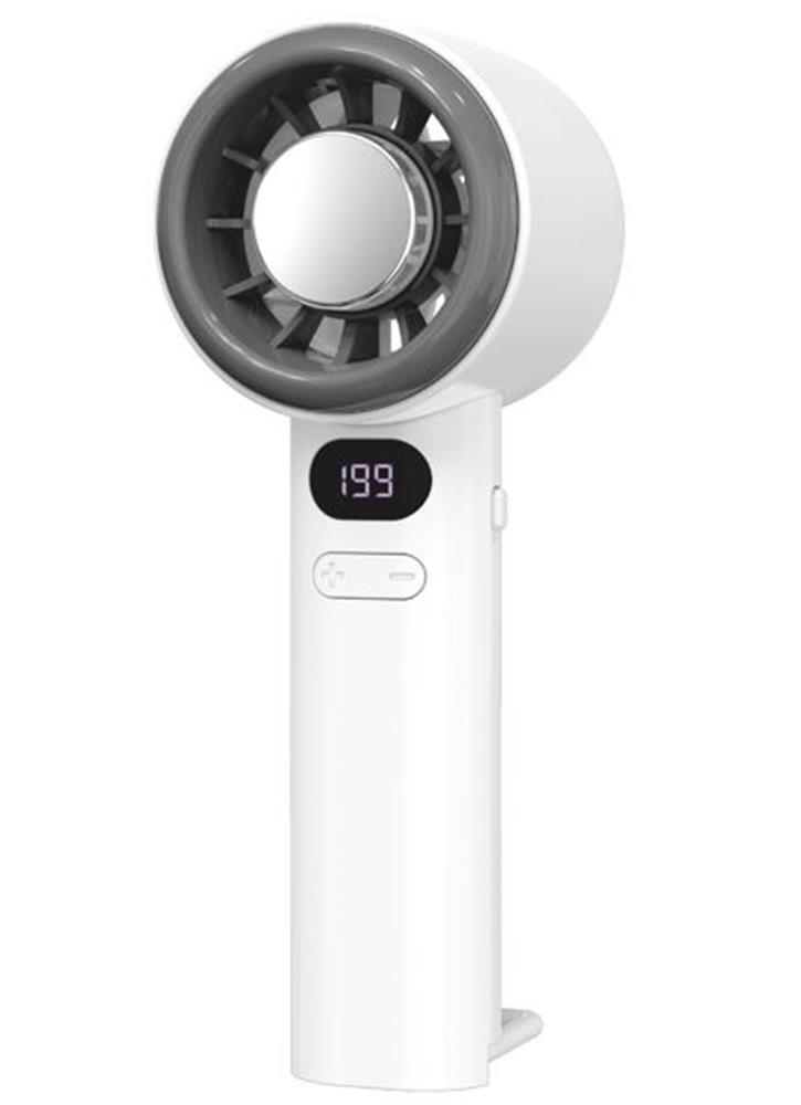 Feny FN-F40 Beyaz Kademeli Ultra Sessiz Led Göstergeli Şarjlı 1800Mah Turbo Mini El Fanı