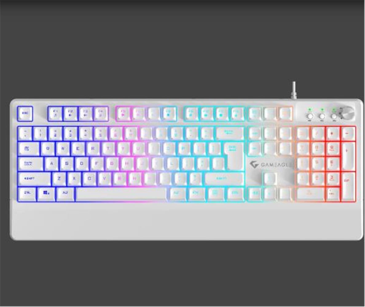 Gameagle GE2008 Frost Blade RGB Membran Beyaz Oyuncu Klavyesi