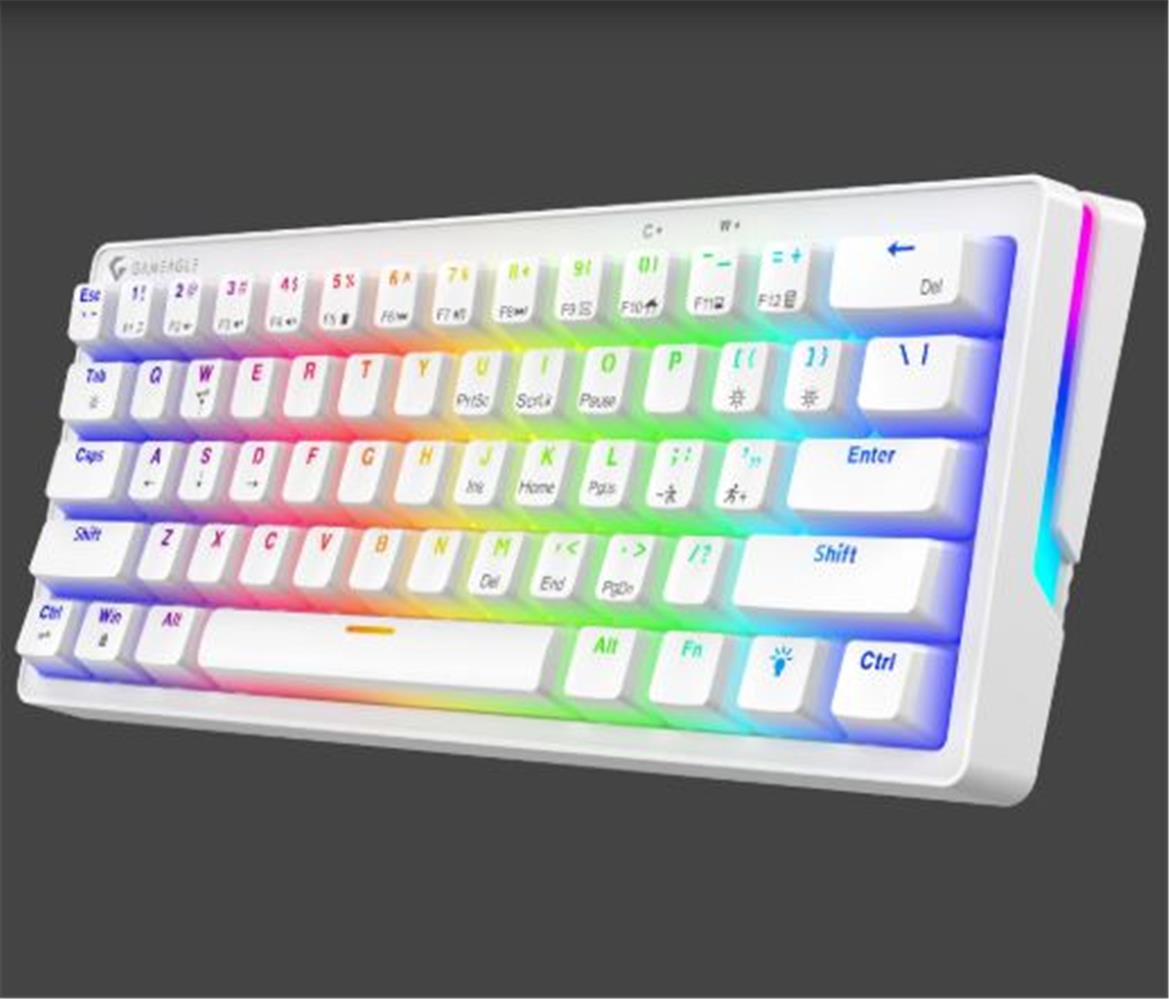 Gameagle GE2015 Poseıdon RGB Kablolu Us Layout Mekanik Beyaz Oyuncu Klavyesi