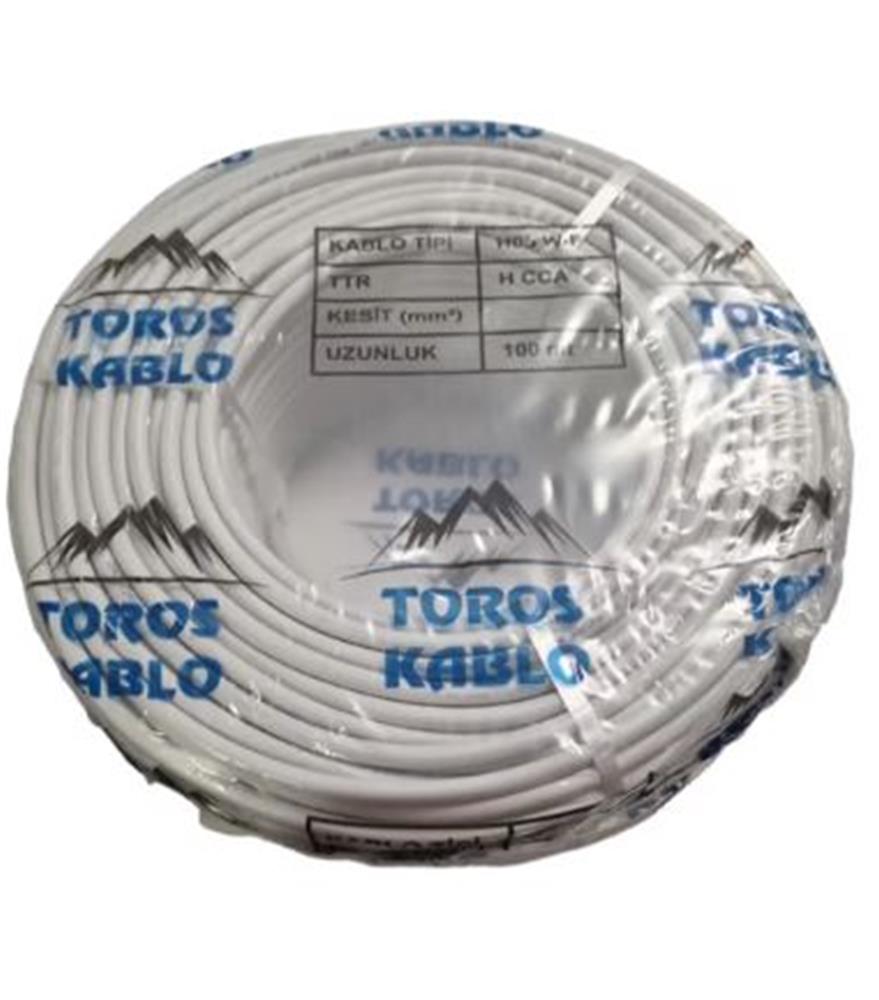 Toros Sinyal Kablosu 2x2,5 Cca Beyaz(top-100 Mt)