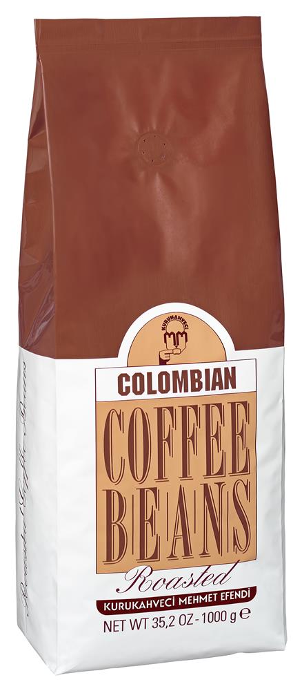 Mehmet Efendi Colombian 1000gr Çekirdek Kahve (Roasted) Net WT 35,2 OZ 