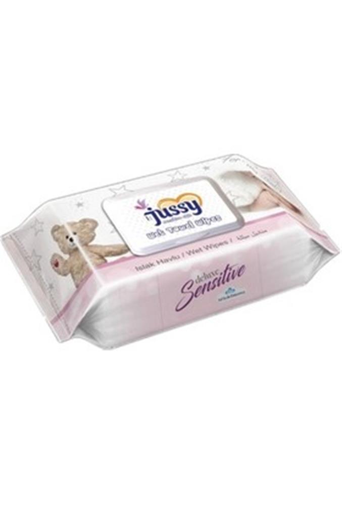 Jussy 100lü Islak Mendil  (İzotonik Su) Hassas Ciltler- Bebek Cilt İçin Uygundur (Alkol İçermez) 