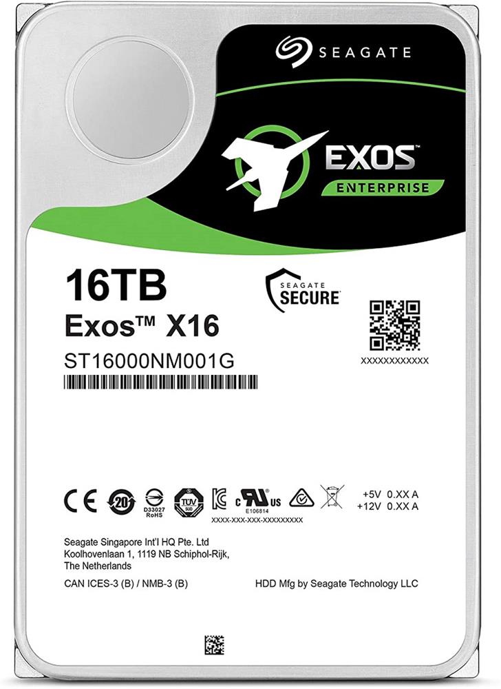 Seagate 16TB EXOS ST16000NM000J 3.5 256MB 7200RPM SATA3 NAS Sabit Disk