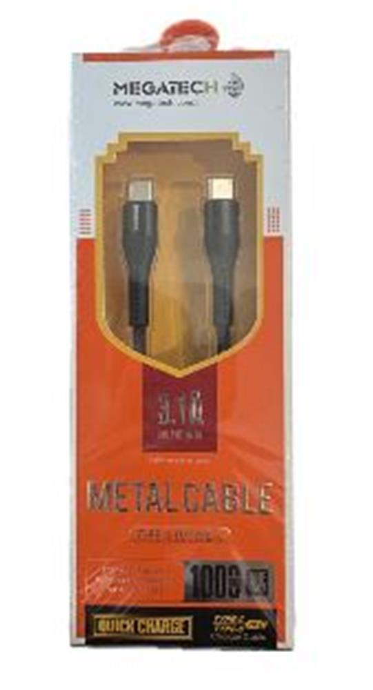 Megatech MT-DT-T 1mt Usb Type-C to Type-C Şarj ve Data Kablosu 