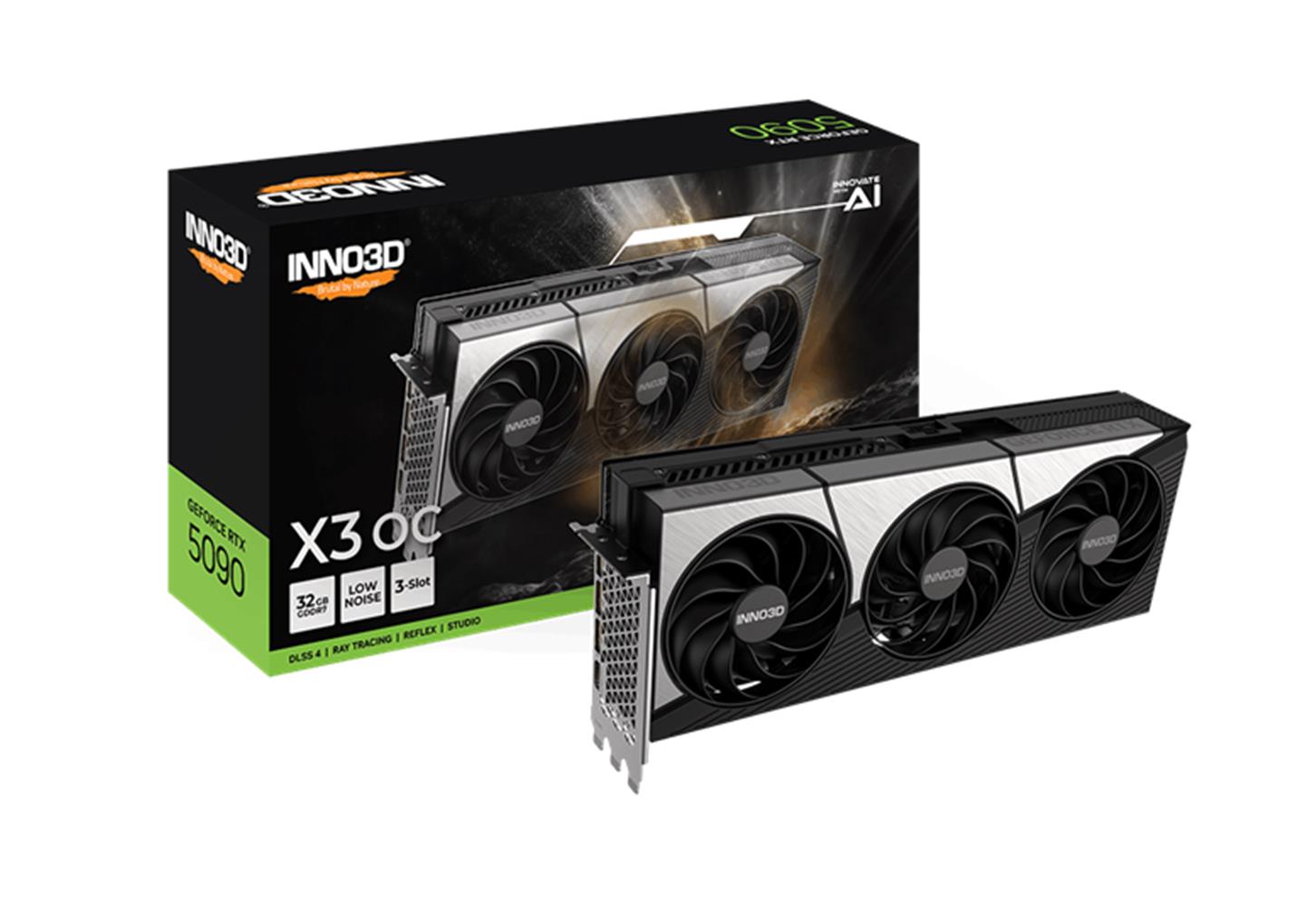 Inno3D RTX5090 x3 OC 32GB 512Bit GDDR73xDP, HDMI, DLSS 4, NVIDIA Reflex 2 Ekran Kartı 