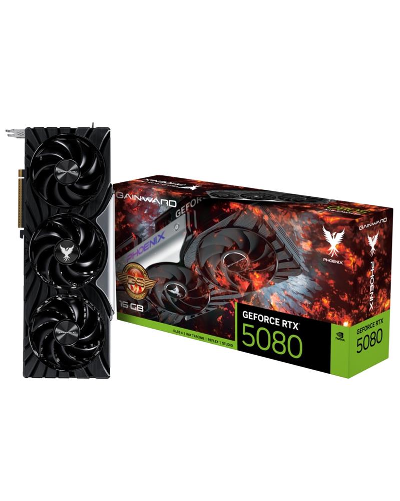 Gainward GeForce RTX5080 Phoenix GS V1 16GB GDDR7 256Bit Gaming Ekran Kartı (NE75080S19T2-GB2031C)