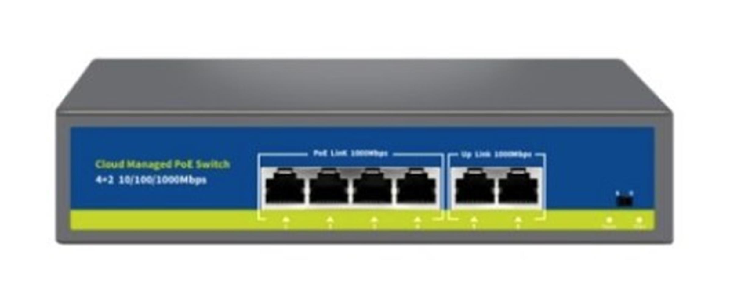 Nova NVC-S21-4GP2G 4 Port 2 Uplink Full Gigabit Cloud Poe Switch 