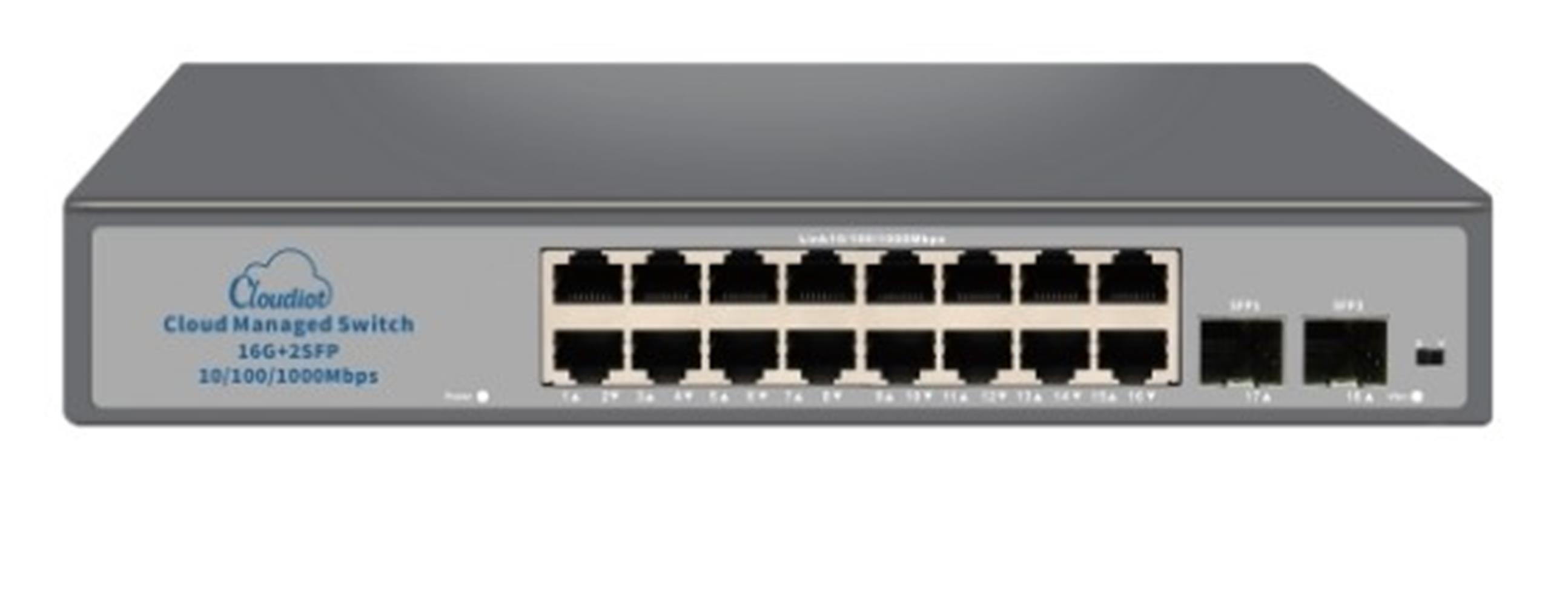 Nova NVC-HIS2116G2S 16 Port Full Giga Cloud Non Poe Ethernet Switch