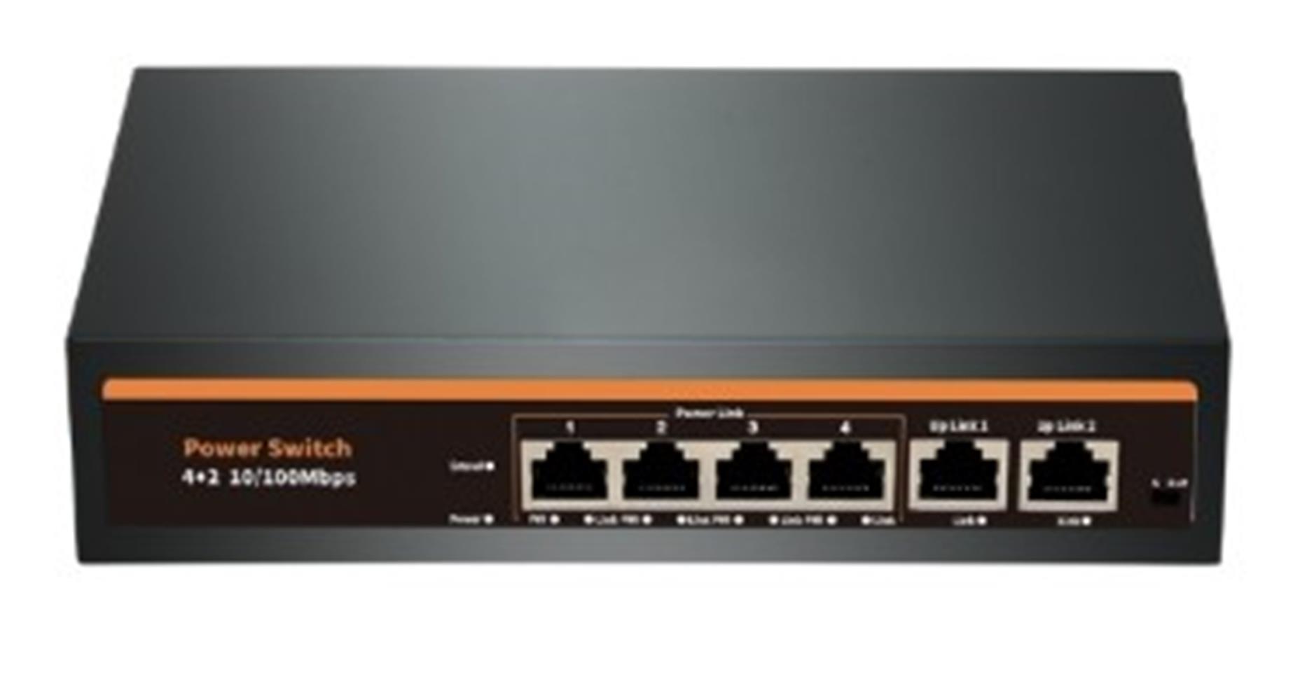 Nova NVC-INTSF0420FB2L 24V INTERCOM 4+2 PORT POE SWITCH (10-100)