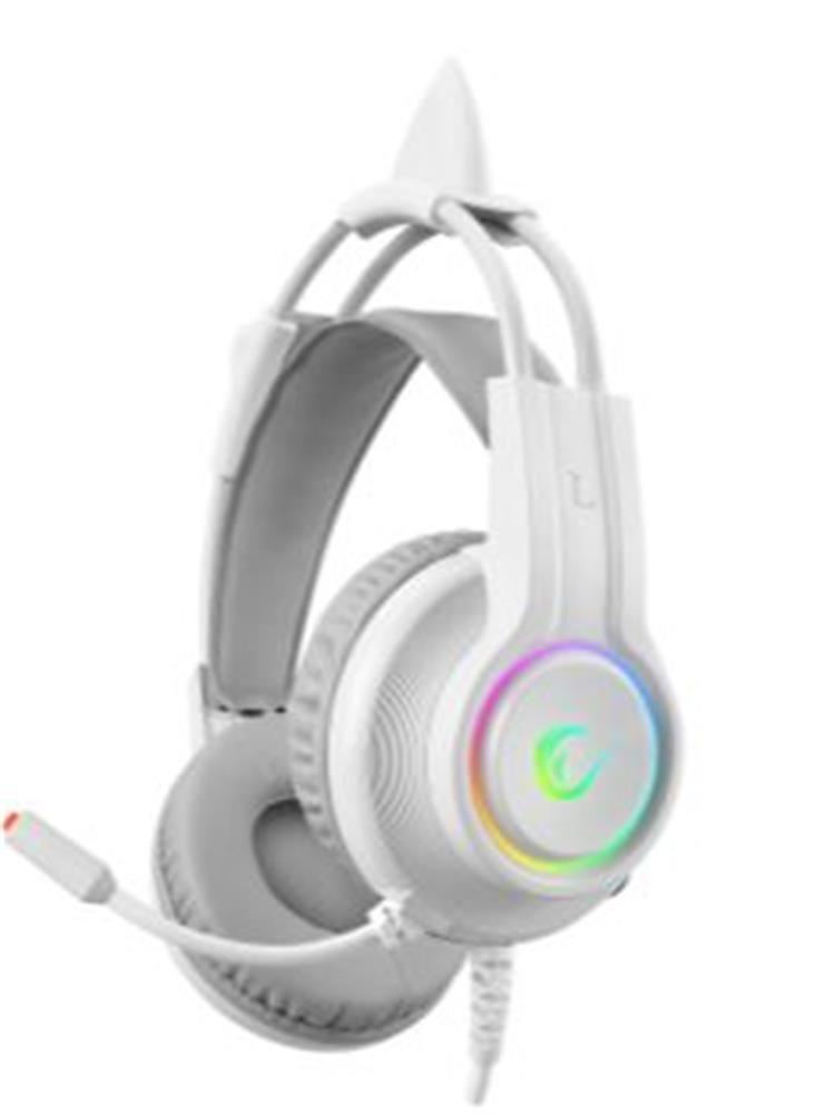 Rampage RM-K91 X-CATTY Beyaz USB 7.1 Version RGB Gaming Oyuncu Mikrofonlu Kulaklık