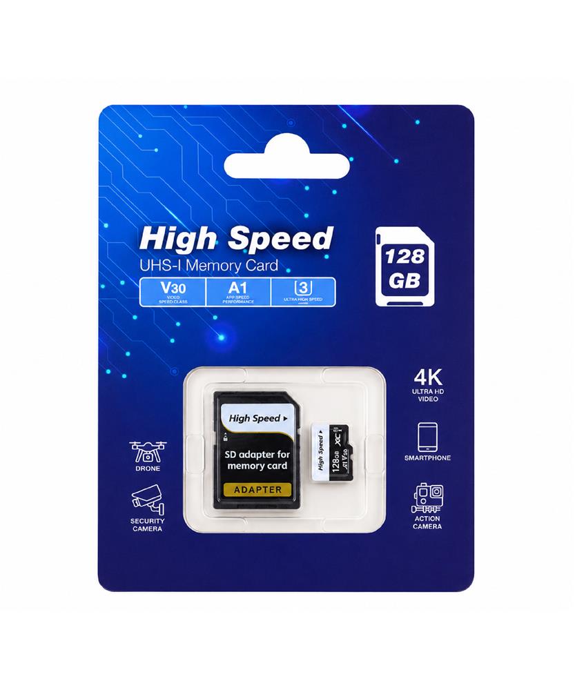 ELBA High Speed 128GB A1 V30 U3 Micro Hafıza Kartı Class10  