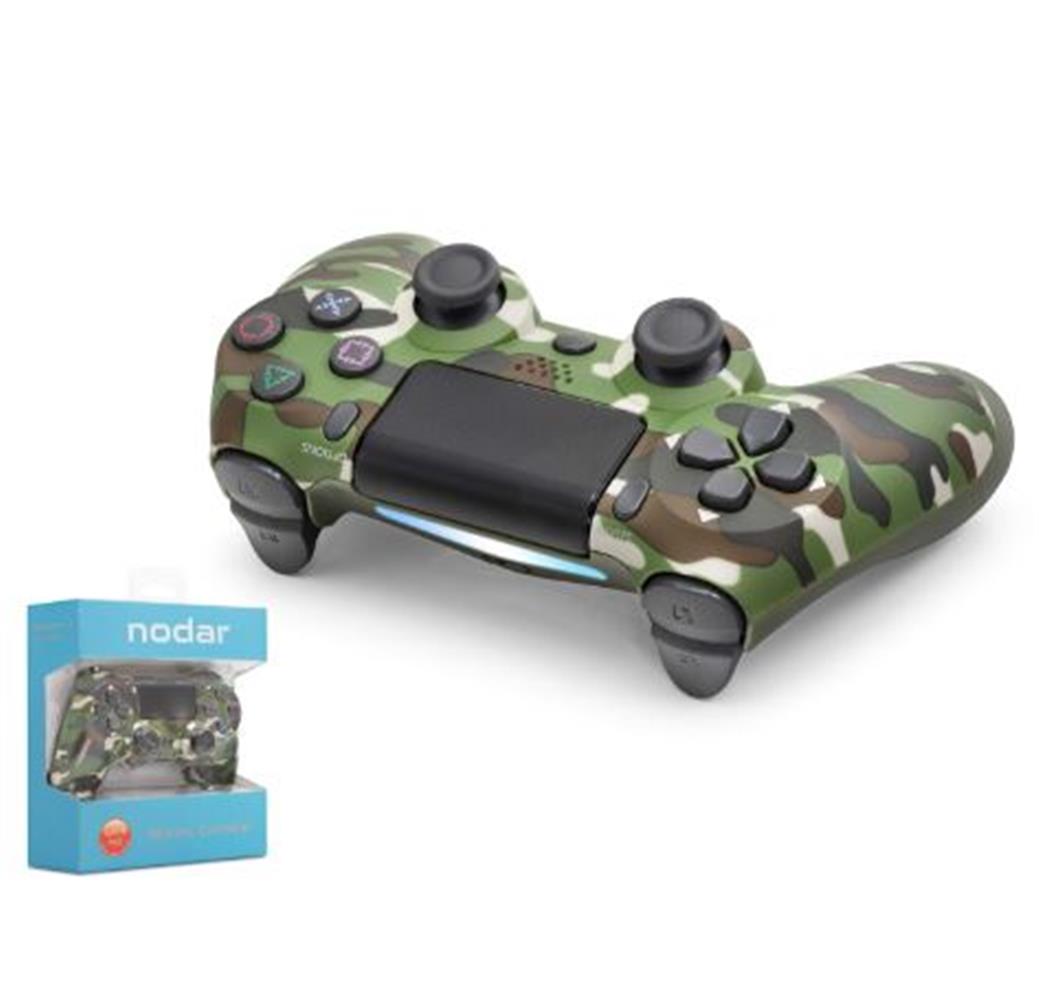 Kruxon ND400L PS4 Uyumlu Kablosuz GamePad Oyun Kolu - Yeşil Kamuflaj