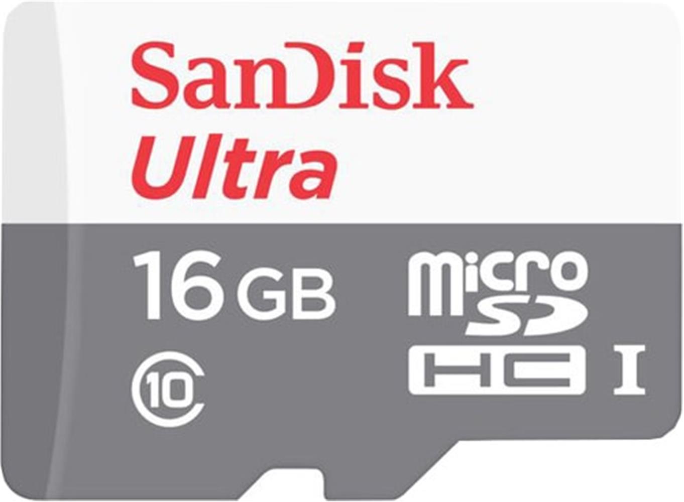 SanDisk 16GB SDSQUNS-016G-GN3MN Ultra Android microSDHC 16GB 80MB-s Class 10 Hafıza Kartı