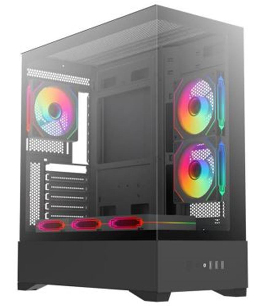 Dark Diamond PRO 4x12cm Fan, 1x USB3.0, 2x USB2.0 Full Akrilik Oyuncu Kasası (Psu yok)
