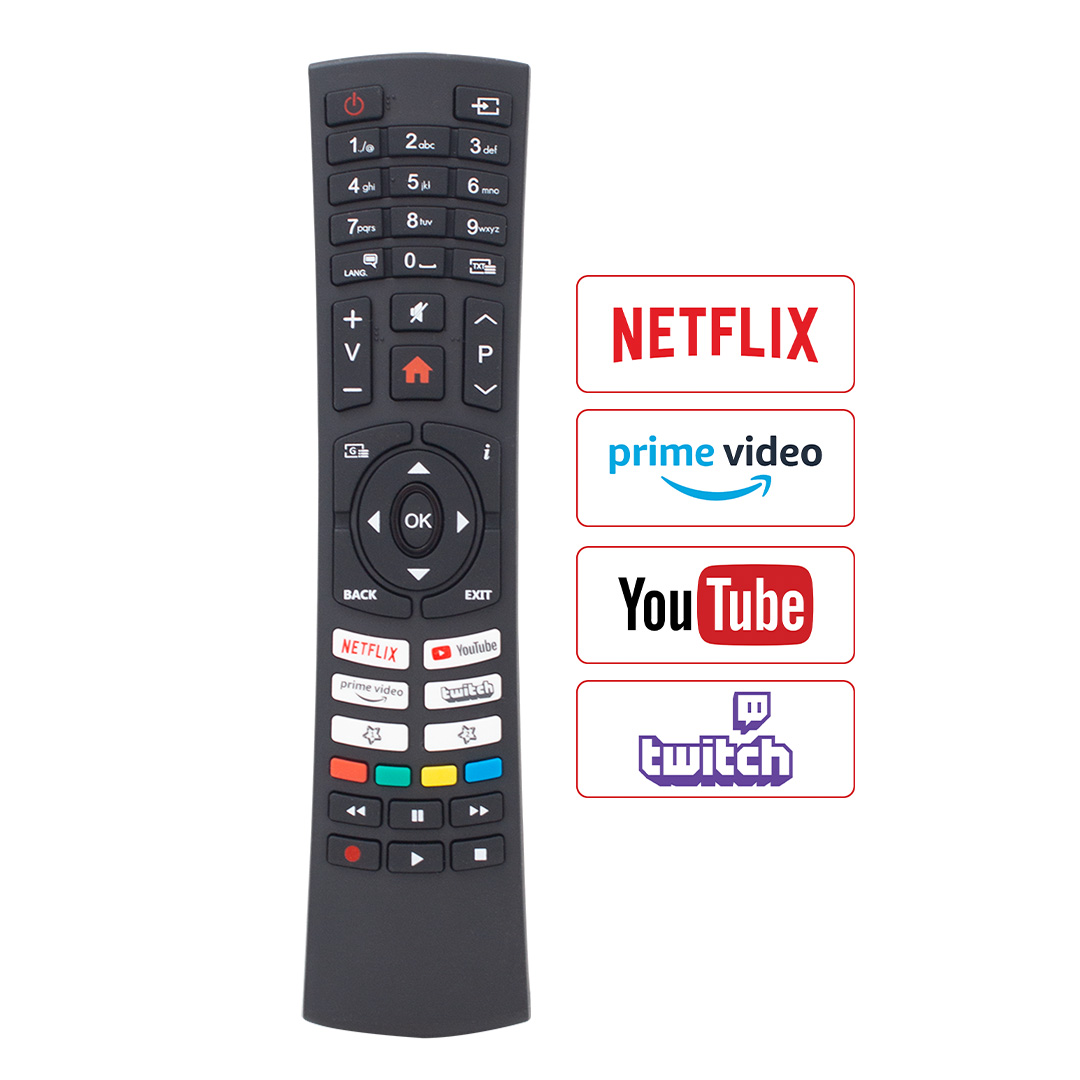 WEKO KL VESTEL NETFLIX-PRIME VIDEO-YOUTUBE-TWITCH TUŞLU OVAL KALIP LCD LED TV KUMANDA (40181=12340)