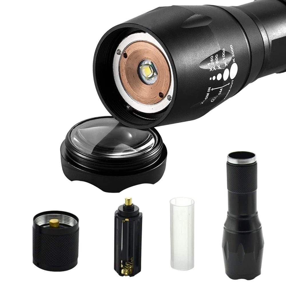 POWERMASTER PM-14623 ŞARJLI ZOOMLU FLASH ÖZELLİKLİ 4 MOD POWER LEDLİ METAL EL FENERİ