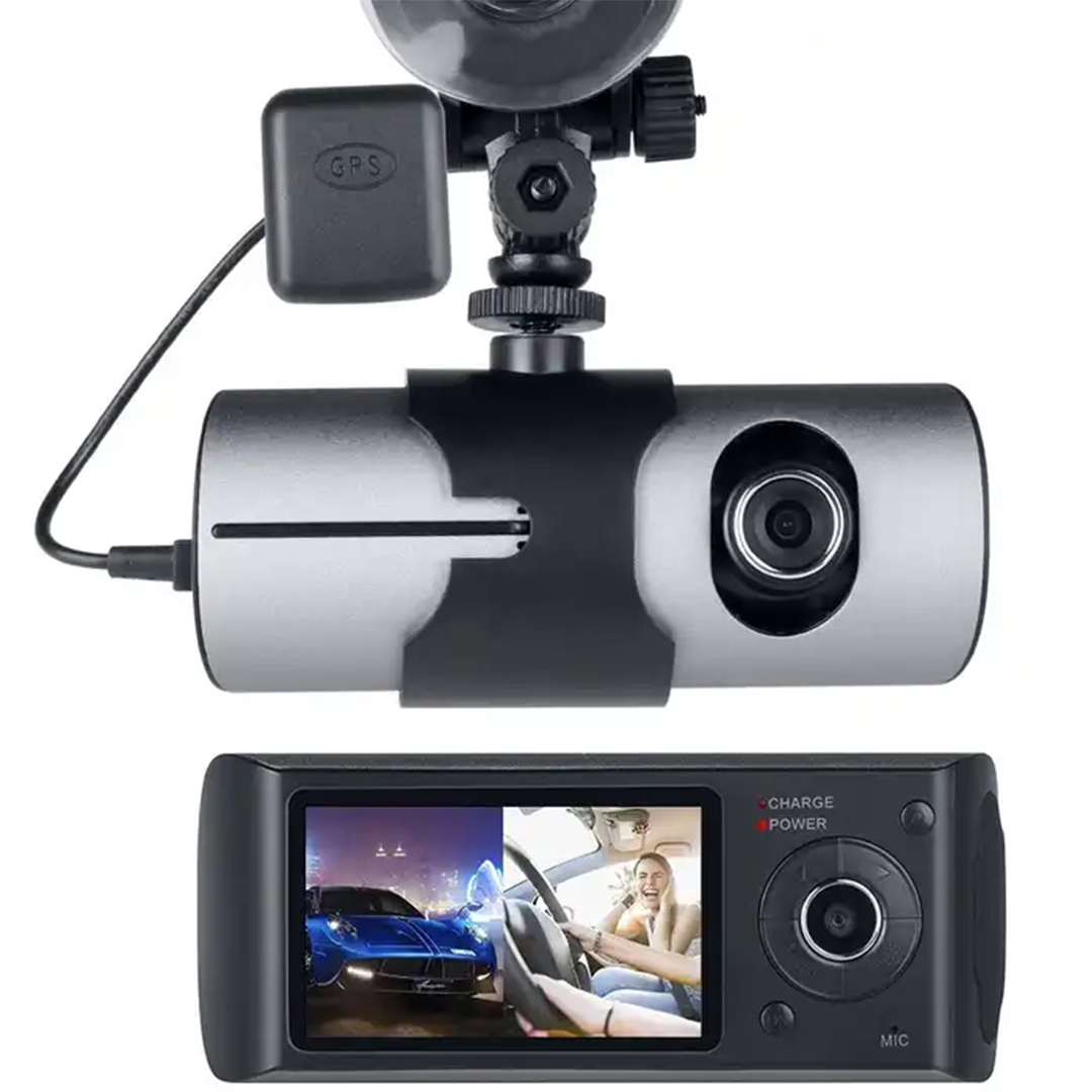 POWERMASTER R300 GPS KAYIT DESTEKLİ ÇİFT KAMERALI ARAÇ İÇİ DVR KAMERA SET (128 GB KART DESTEKLİ)