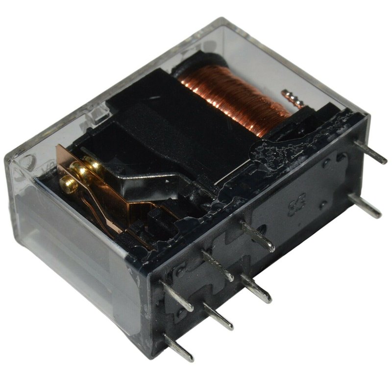 24 VOLT ROLE ÇİFT KONTAK ŞEFFAF 8 BACAK 5 AMPER