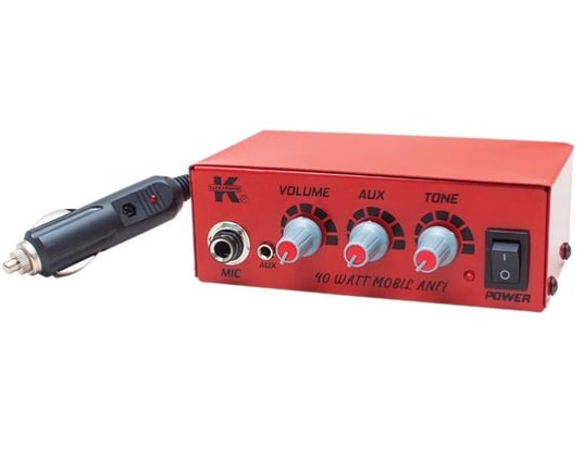 MAGICVOICE MV-2022 PA-50W PLASTİK KASA  12 VOLT MİNİ 50 WATT PAZARCI ANFİSİ