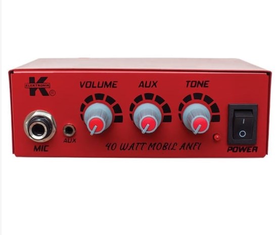 MAGICVOICE MV-2022 PA-50W PLASTİK KASA  12 VOLT MİNİ 50 WATT PAZARCI ANFİSİ