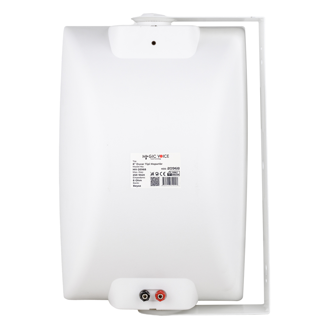 MAGICVOICE MV-20968 20 CM 250 WATT 8 OHM 8 İKİ YOLLU TRAFOSUZ BEYAZ SÜTÜN  HOPARLÖR (DH 8AW)