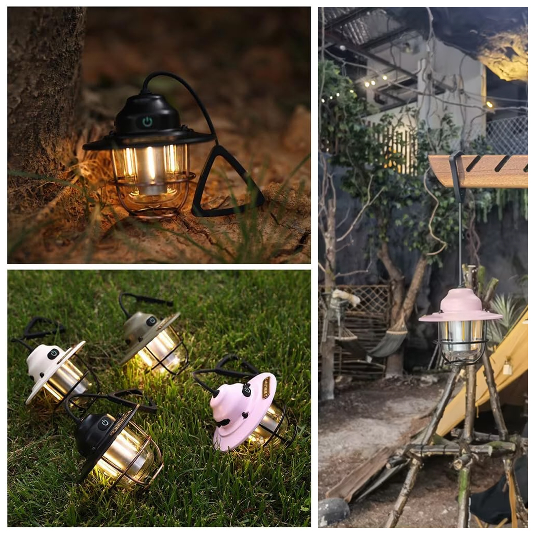 POWERMASTER LK-003A ŞARJLI KAMP LAMBASI FİLAMENT LED AMPÜL (6 FARKLI AYDINLATMA MODU)
