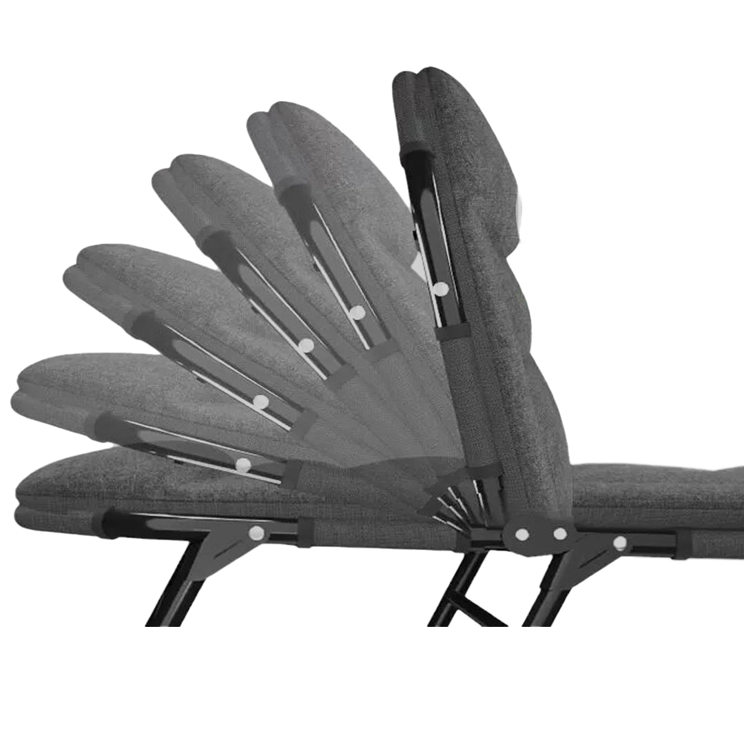 SUNUP SN-24922 TAŞINABİLİR AYARLANABİLİR 5 KADEME SÜNGER KAMP YATAK ŞEZLONG (KOYU GRİ)