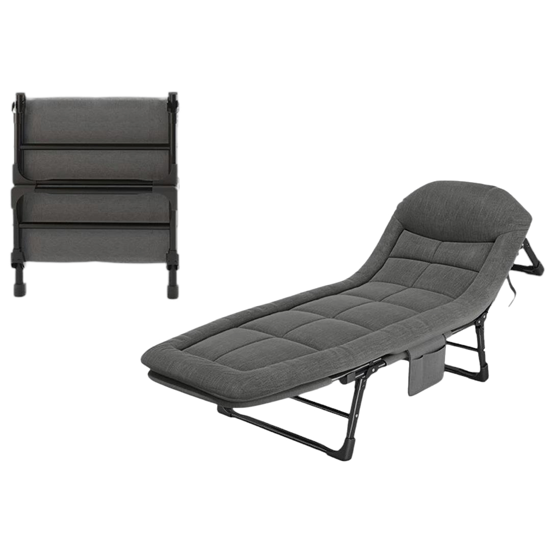 SUNUP SN-24922 TAŞINABİLİR AYARLANABİLİR 5 KADEME SÜNGER KAMP YATAK ŞEZLONG (KOYU GRİ)